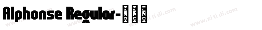 Alphonse Regular字体转换